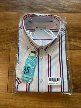 &Collar Philadelphia Performance Shirt Men size Large Slim NWT